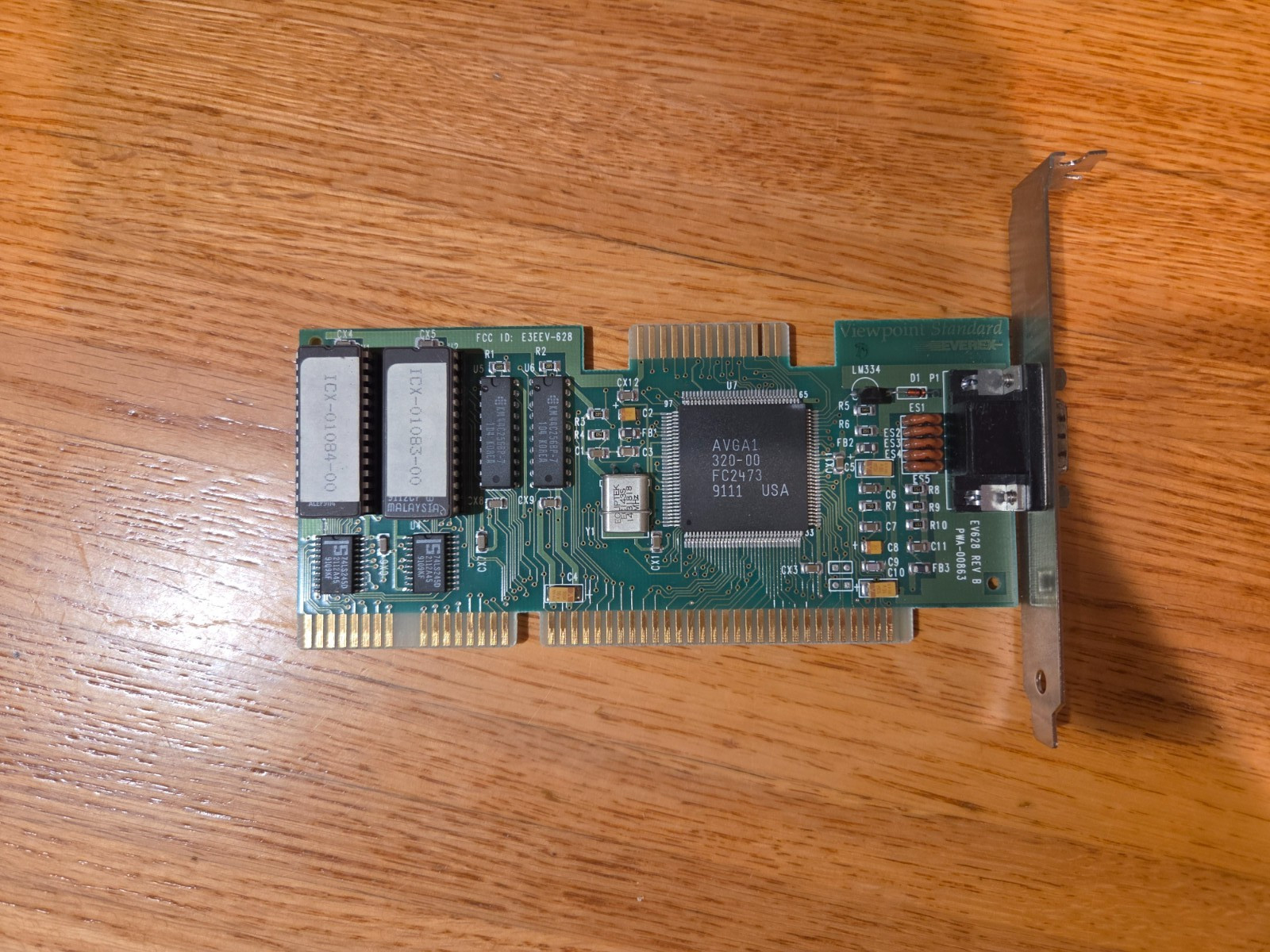 1991 Everex EV628 Viewpoint AVGA1 Graphics Cards for ISA Slots