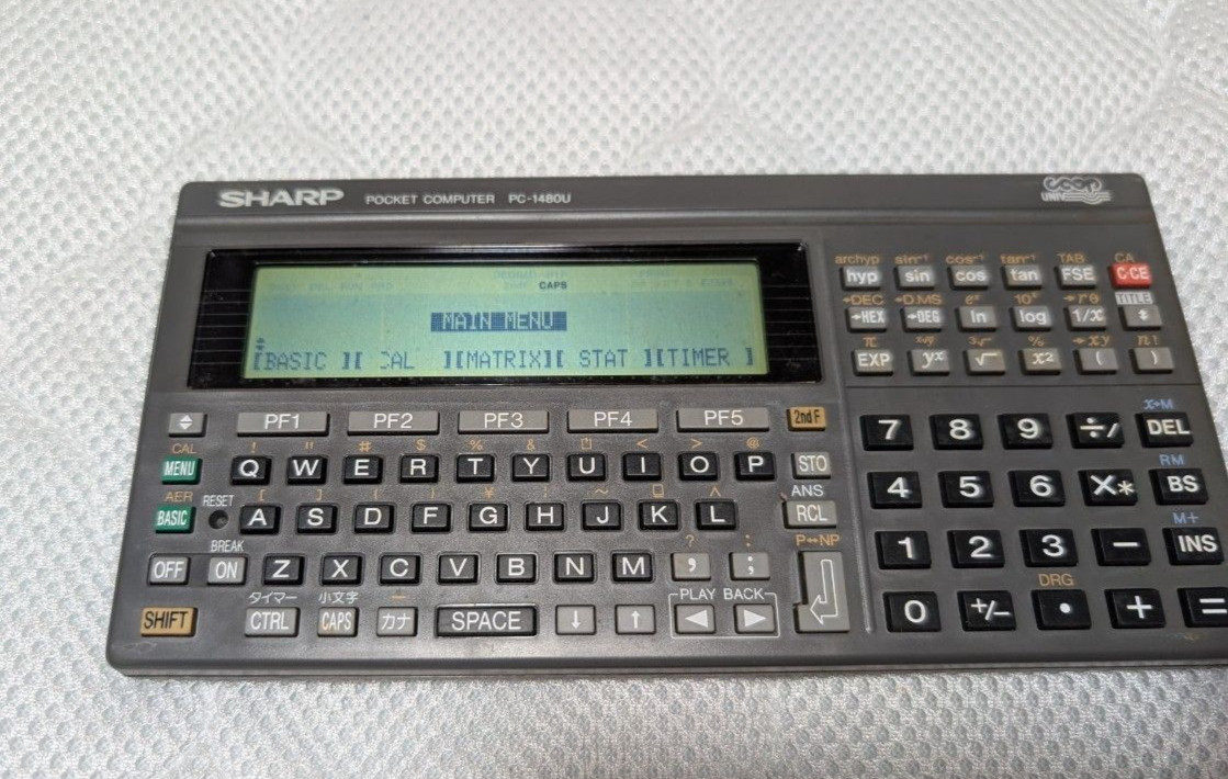 SHARP Pocket Computer  PC-1480U Tested With Tracking F/S