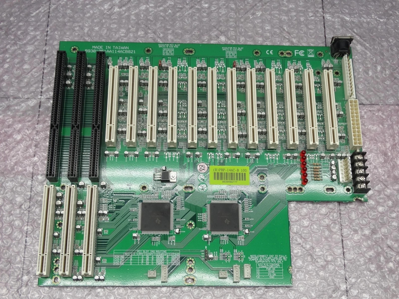 Portwell PBP-14AC-B SBC Industrial Computer Active PICMG Backplane 3 ISA 12 PCI