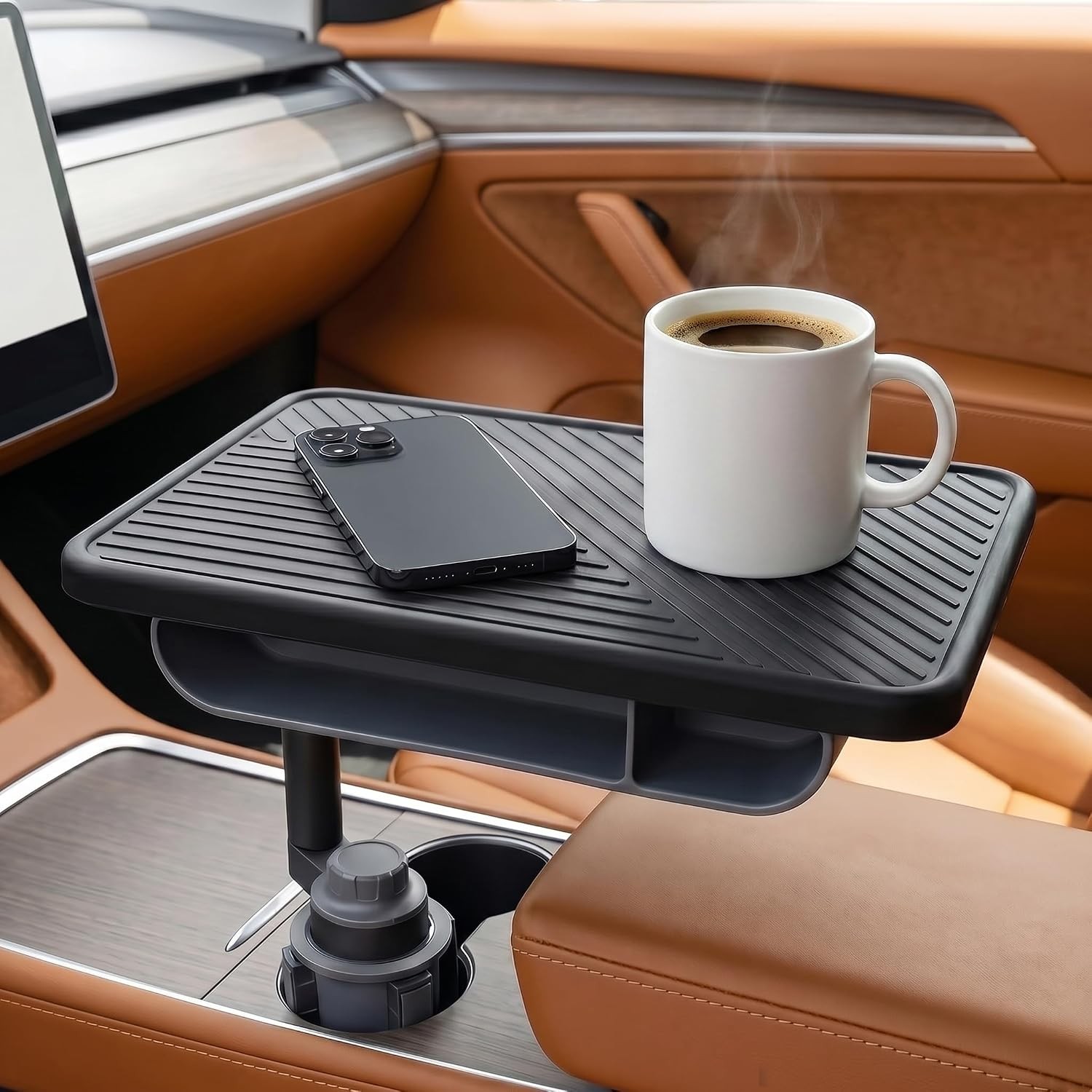 Car Desk for Laptop, Rotating Car Table Tray for Cup Holder