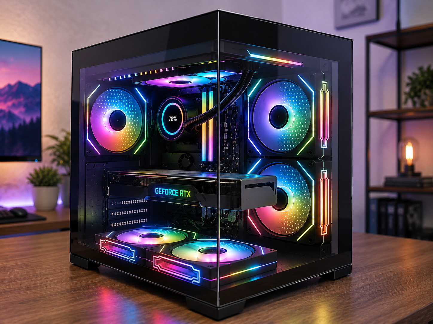 ARGB Desktop PC i5-8500T 32GB RAM 1TB SSD GTX 1060 Win11 W/Office Gaming WIFI