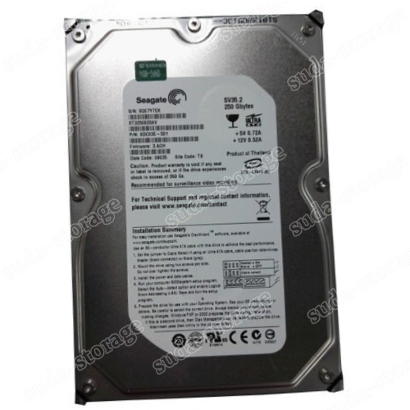 1PCS New Seagate 250GB ST3250820AV 7200 RPM PATA IDE 3.5" VCR CCTV PC HDD Hard