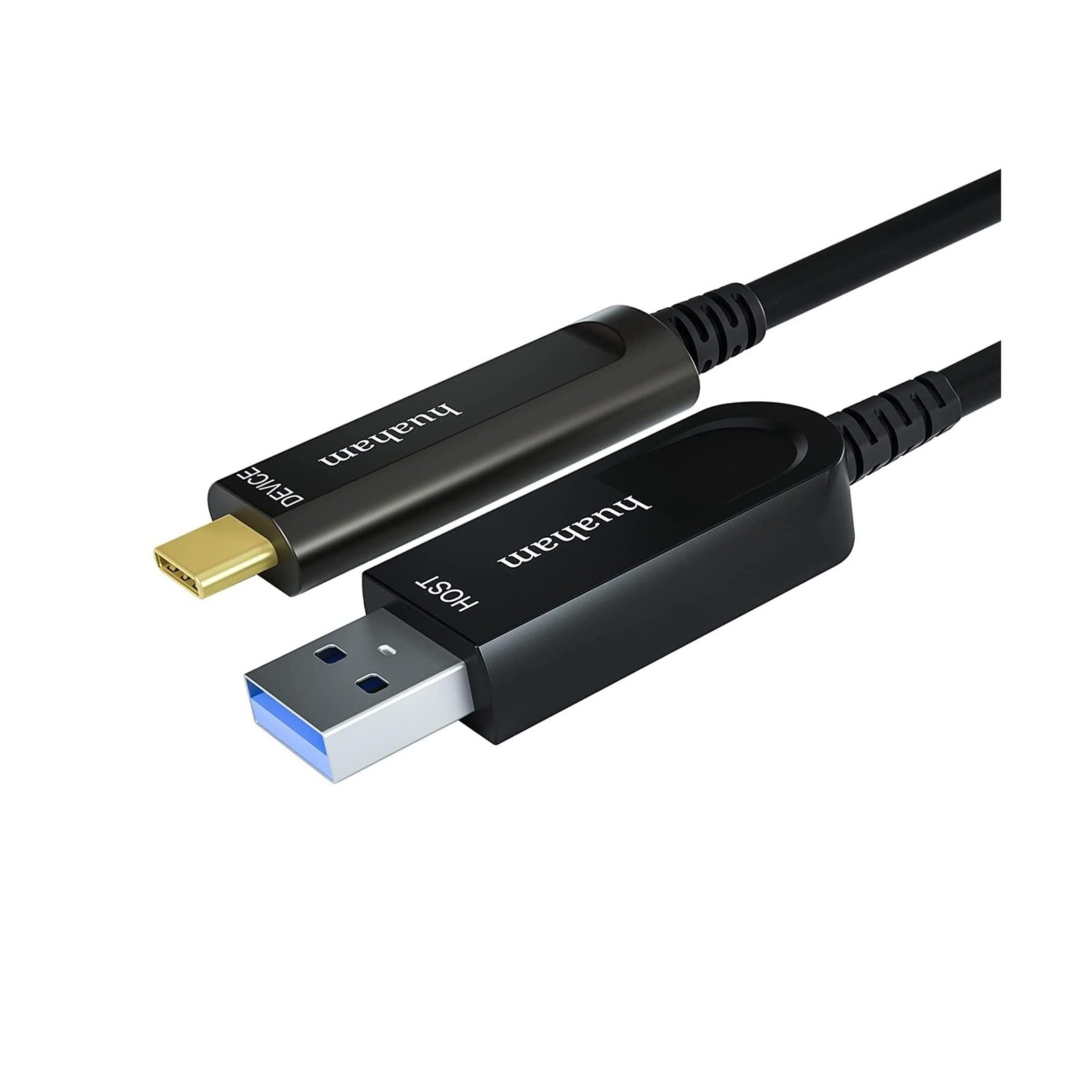 USB A to USB C Fiber Optic Cable 164FT, 10Gbps USB 3.2 Gen2 Type C Cable Long...