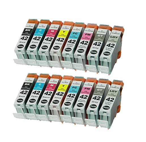 16 PK Replacement Ink Set for CLI-42 Canon Pixma Pro-100 Professional Printer