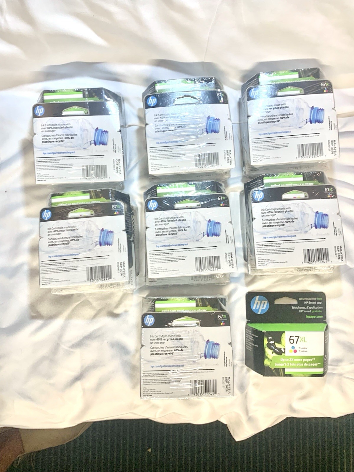 Bulk Lot 29 HP 67XL Tri-Color Ink Cartridges High Yield Genuine OEM New Sealed