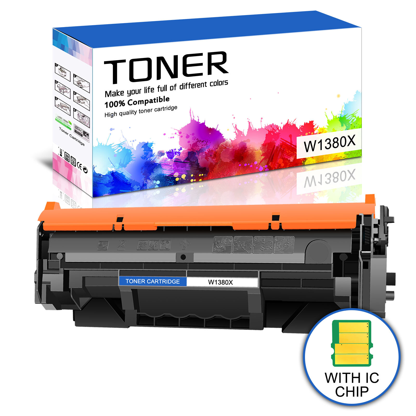 1PK NEW CHIP W1380X Toner Cartridge for 138X HP LaserJet Pro 3001dw MFP 3101fdw
