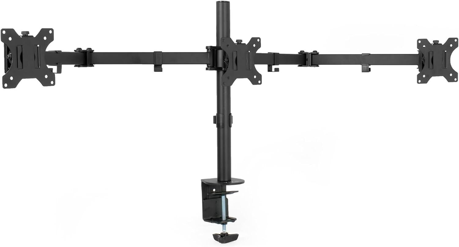 VIVO Triple Monitor Adjustable Mount Articulating Stand for 3 Screens up to 24