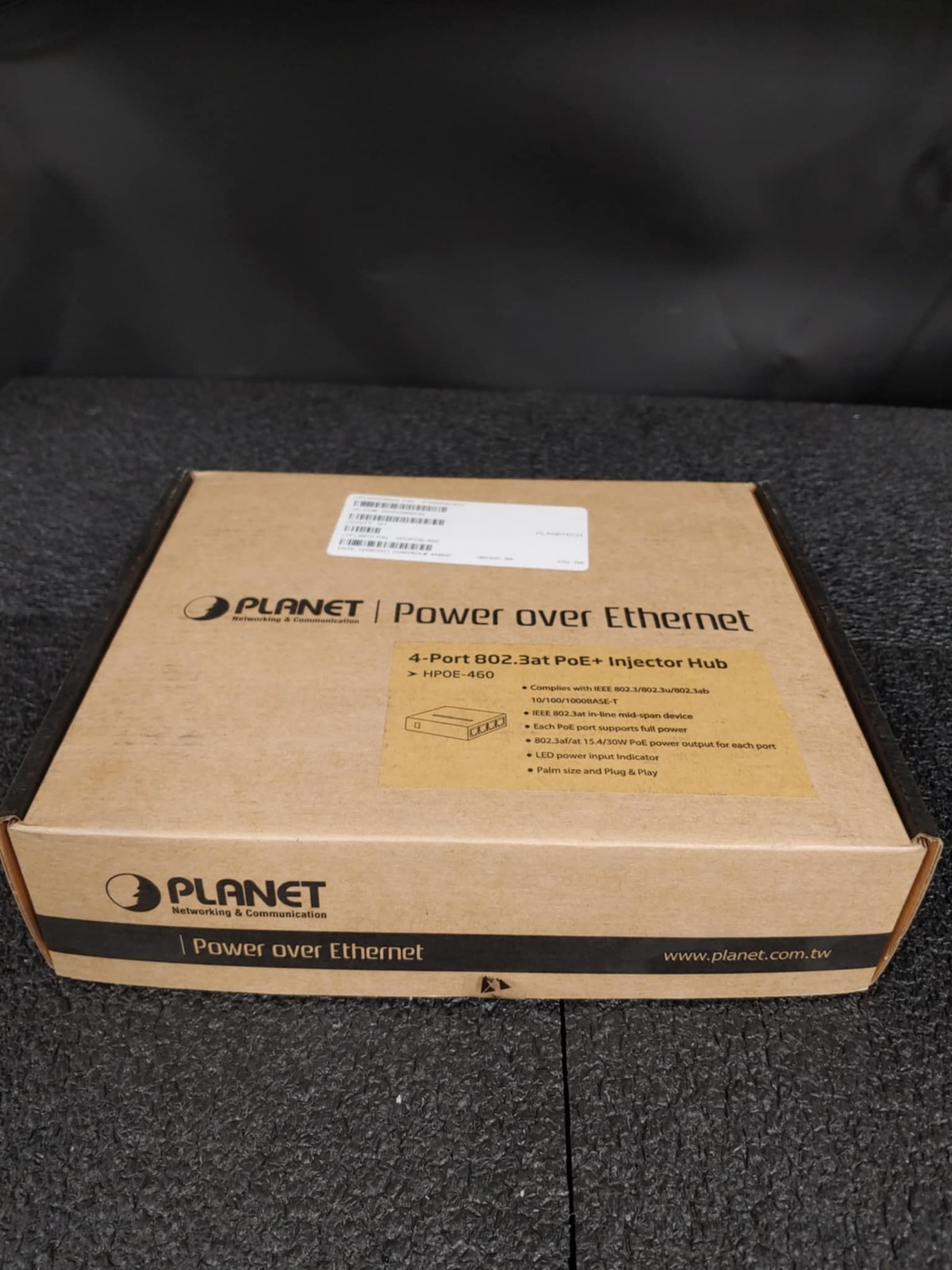Planet HPOE-460 V2 4-Port Gigabit IEEE 802.at PoE+ High Power Injector Hub w PS