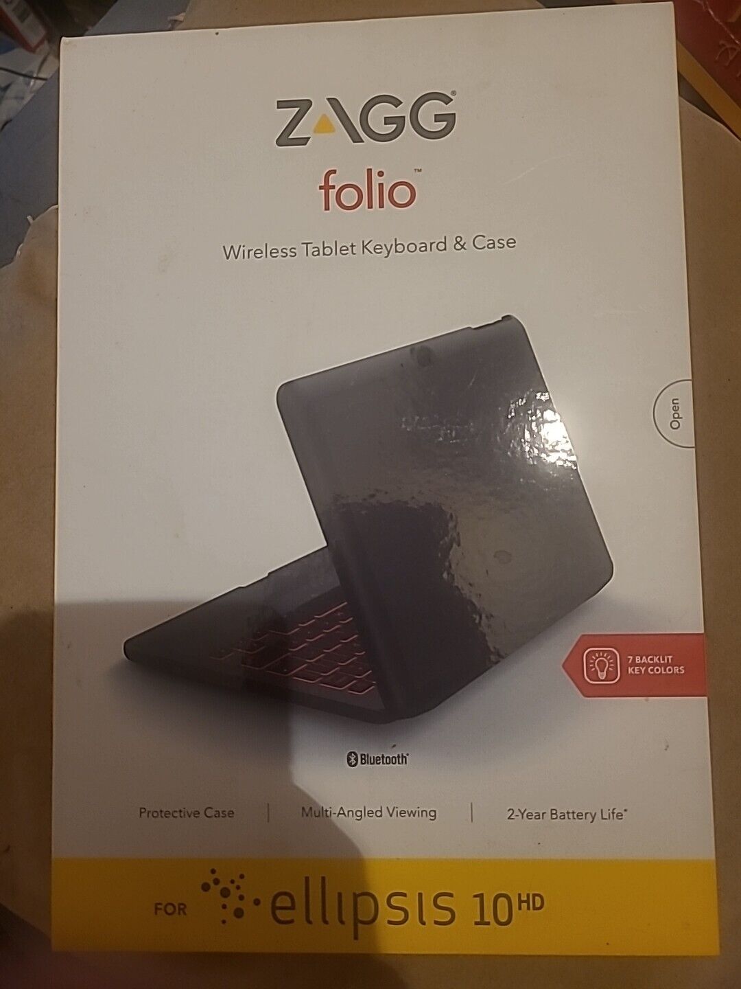 ZAGG Folio Series Wireless Tablet Keyboard and Case for Ellipsis 10 HD - NEW