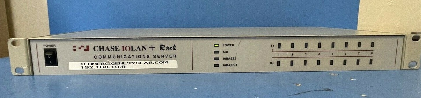 Chase Research IOLAN+Rack 8 Port 100Mbps Ethernet SDS Serial Server