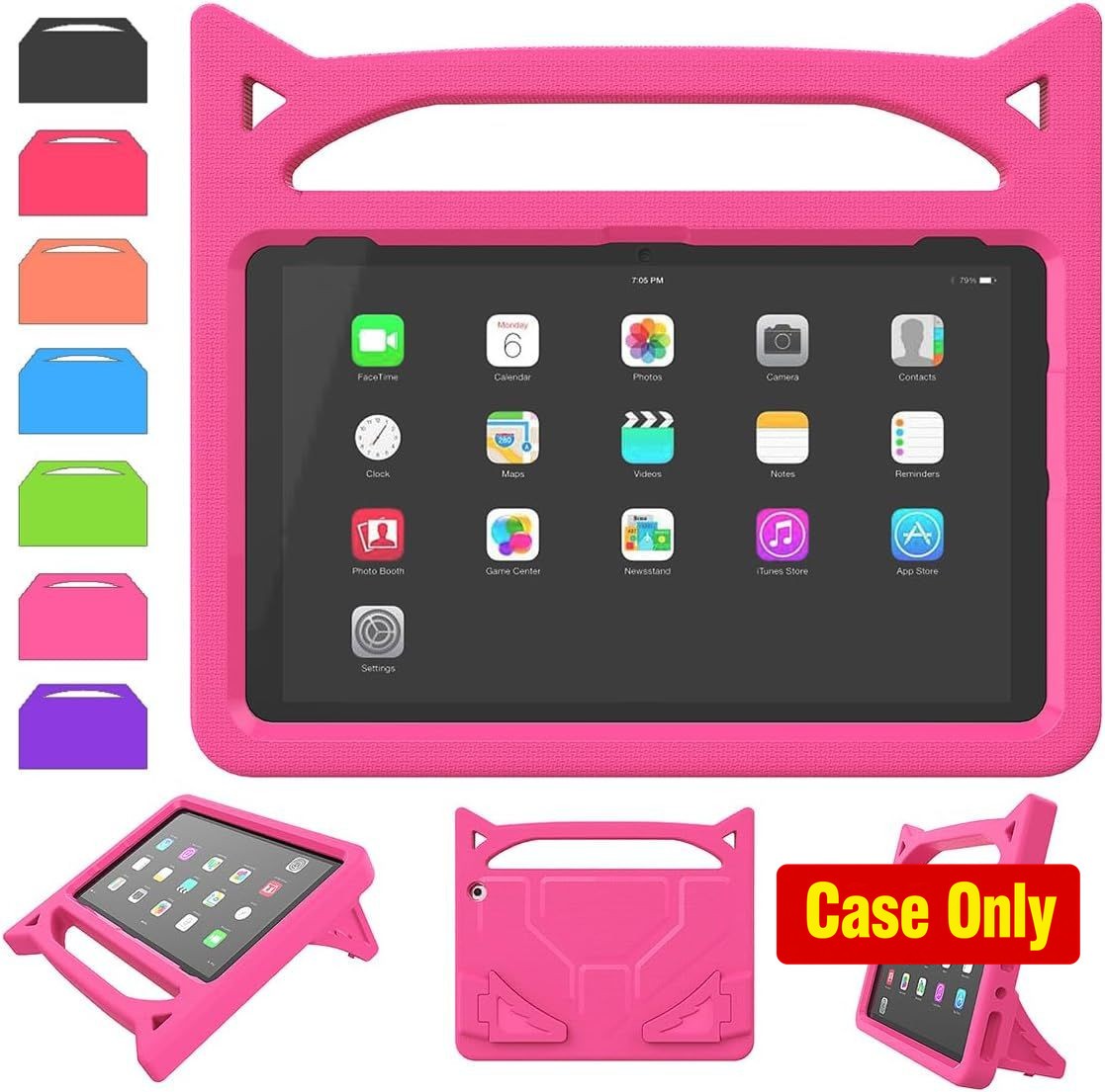 Case for Fire HD 10 Tablet (13th/11th Gen, 2023/2021), Lightweight Shockproof Co