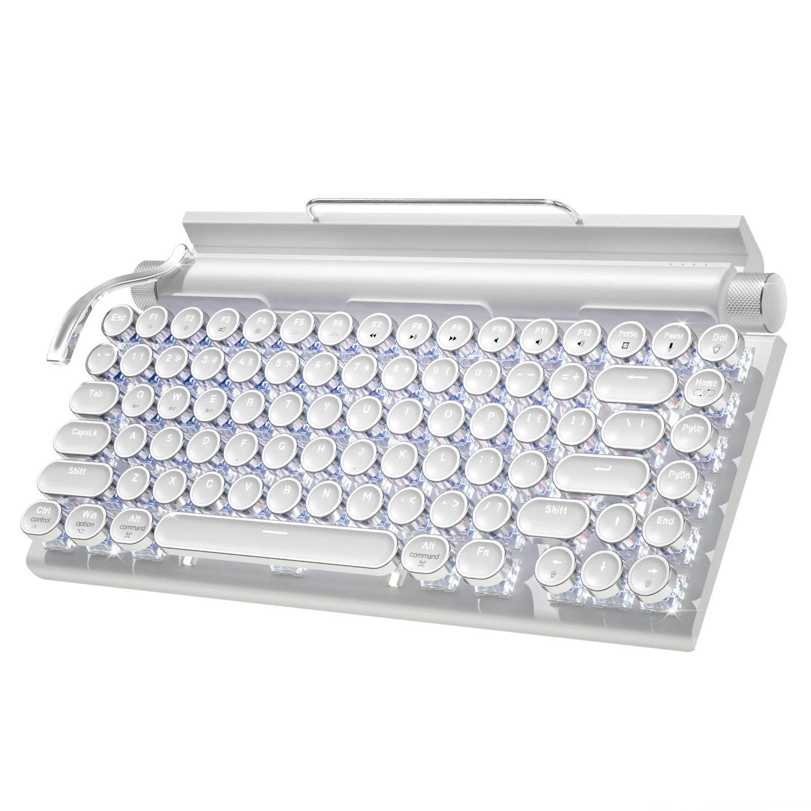 Wireless Retro Mechanical Gaming Keyboard - Bluetooth 5.0, 83-Key, LED Backlight
