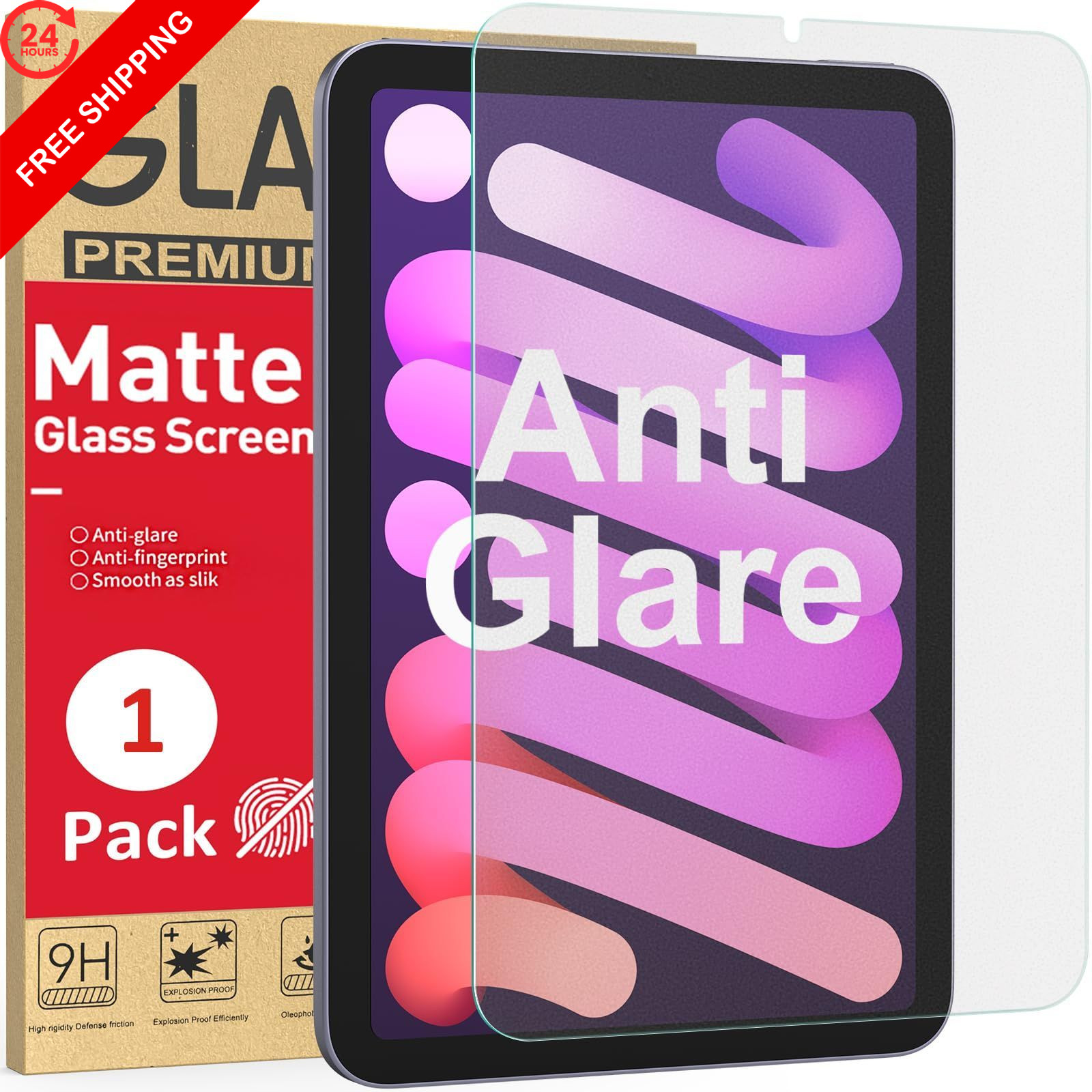 Ambison Matte Screen Protector for iPad Mini A17 Pro/6th Gen 1 Pack,