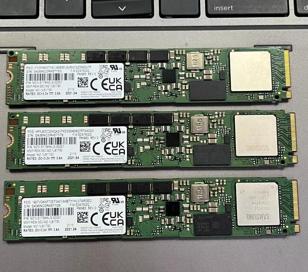 1pcs Samsung PM983 1.92TB SSD M.2 22110 PCIe Gen3 x4 NVMe MZ1LB1T9HALS-00007