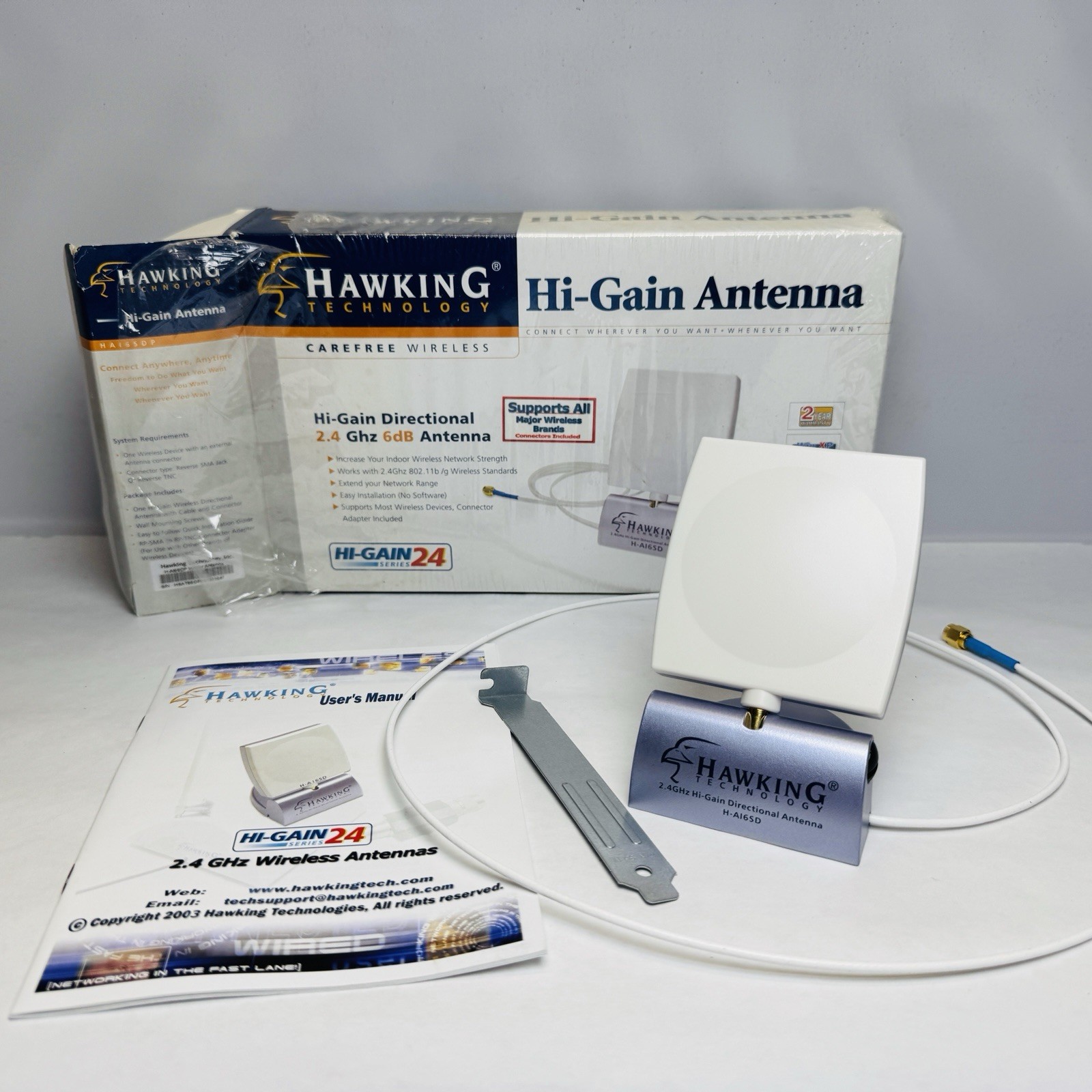 New Hawking Technology Hi-Gain Antenna Directional 2.4 Ghz 6dB HAI6SDP
