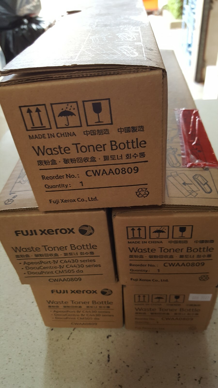 5x Genuine Xerox CWAA0809 Waste Toner Bottle for CM505 C4430 New Never Opened