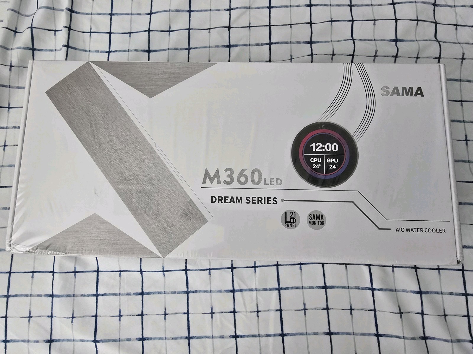 SAMA M360LED Dream Series AIO CPU Liquid Cooler 360mm White LCD Display NEW