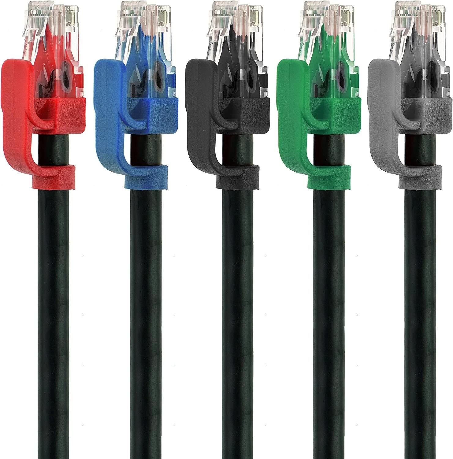 Mediabridge Cat6 Ethernet Patch Cable  5-Pack - 5 Feet  - Soft Flex Tab - RJ45 -