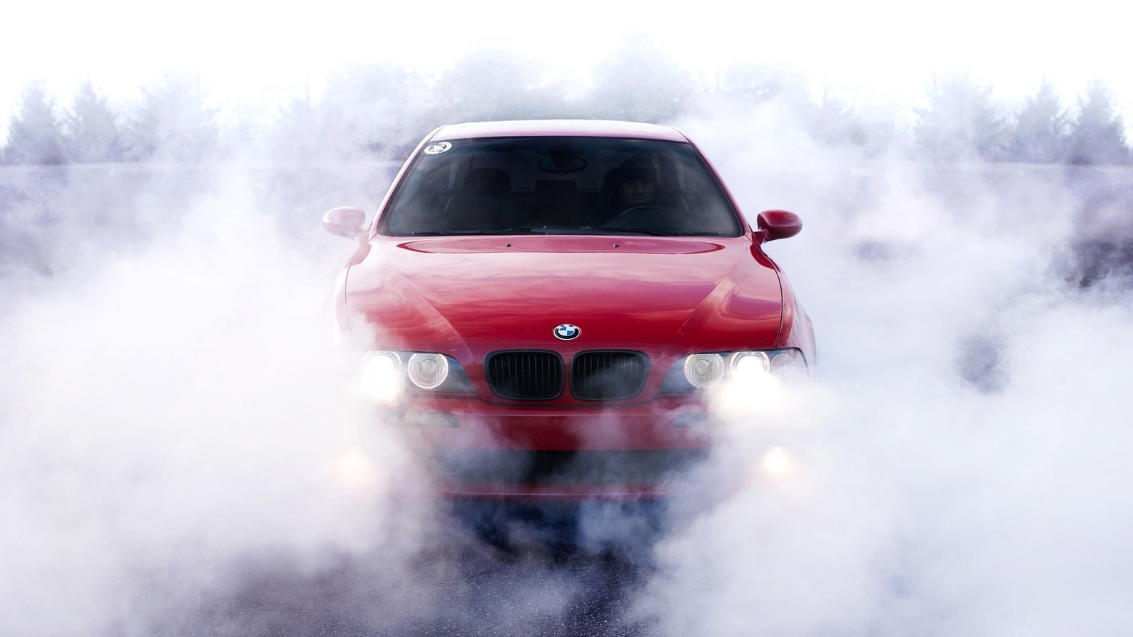 Cars bmw vehicles auto tuning smoke burn red Desk Mat Stitched