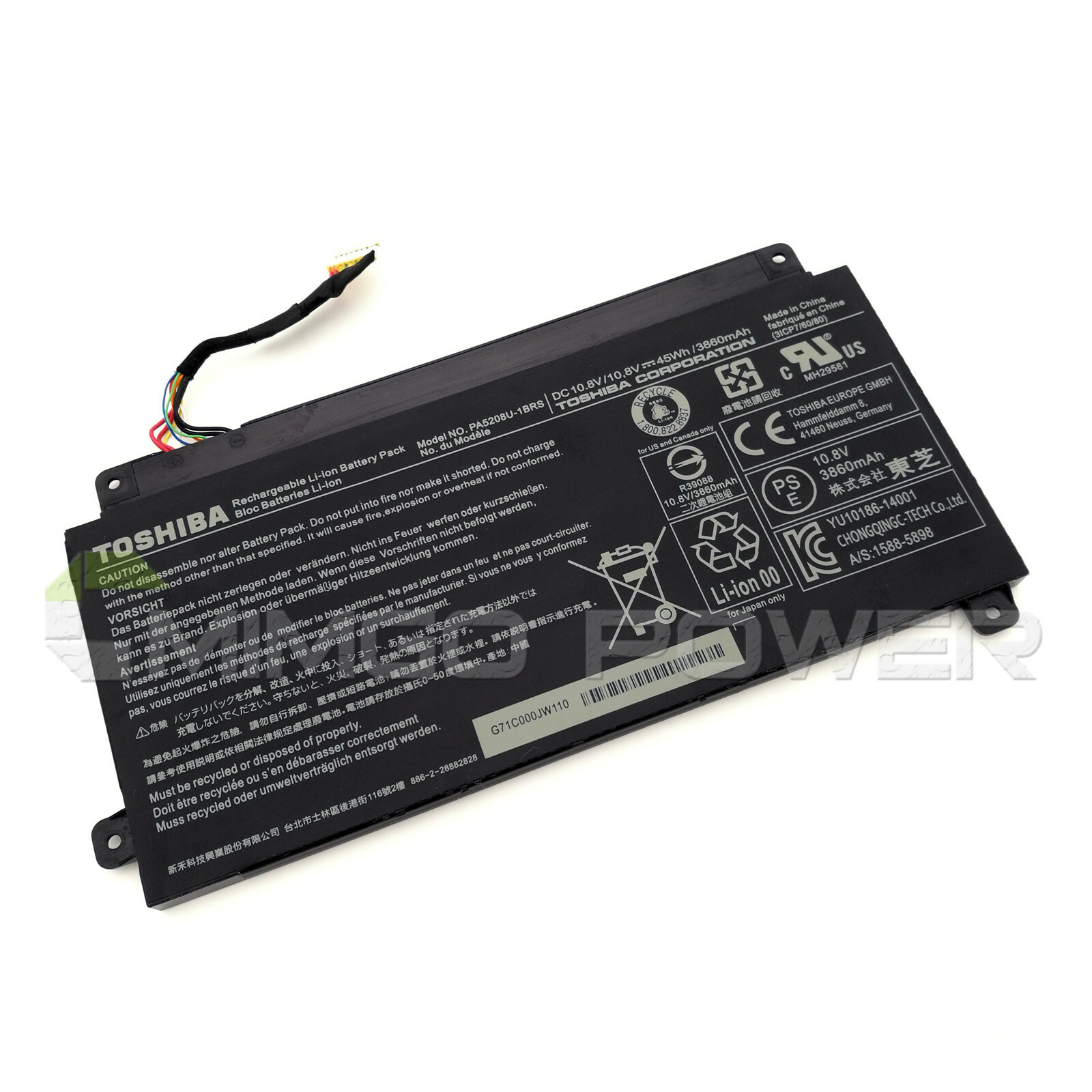 Genuine PA5208U-1BRS Battery for Toshiba Satellite Radius 14 E45w 15 P50 P55w