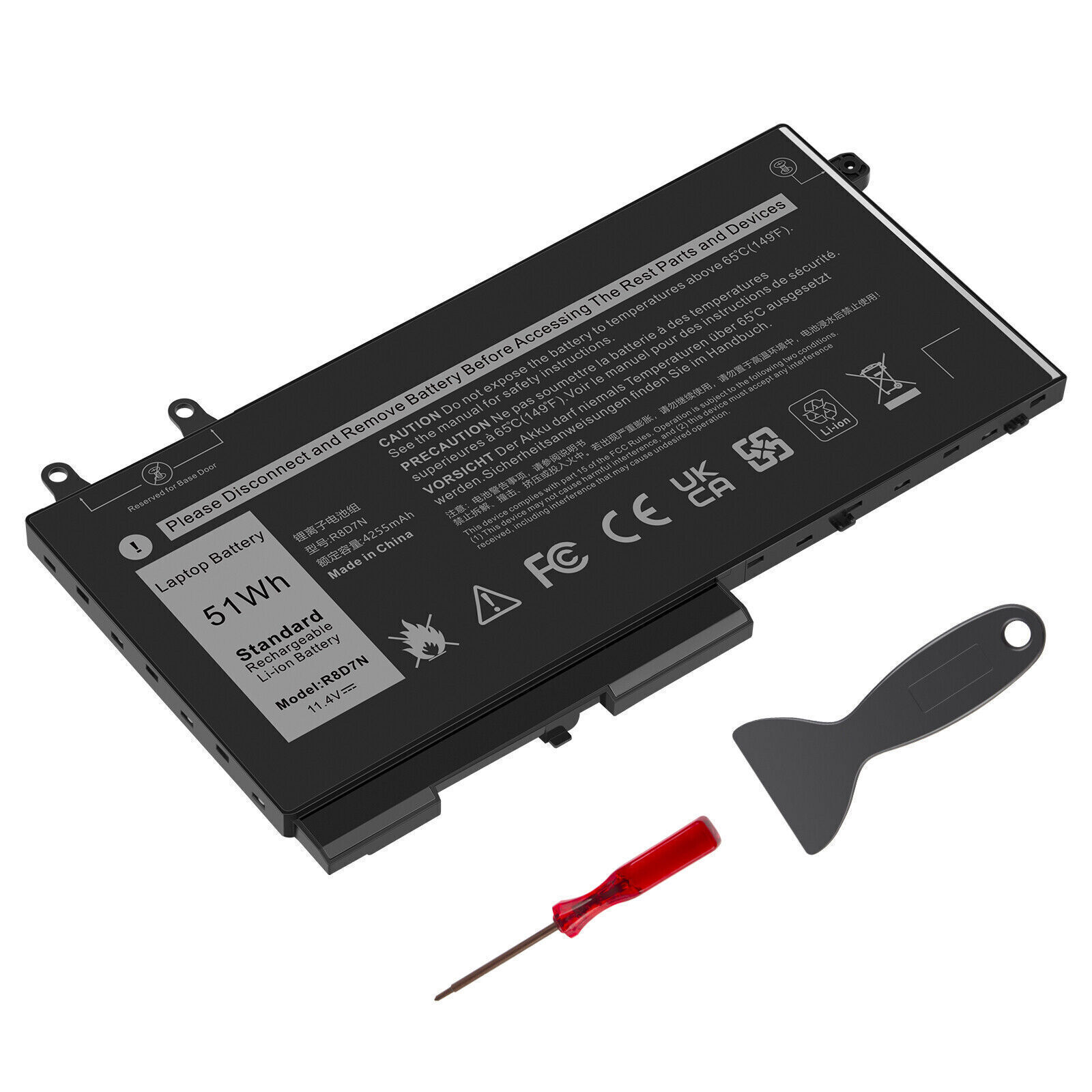 🧡LOT OF R8D7N Battery For Dell Precision 3540 3550 Latitude 5400 5410 5500 51Wh