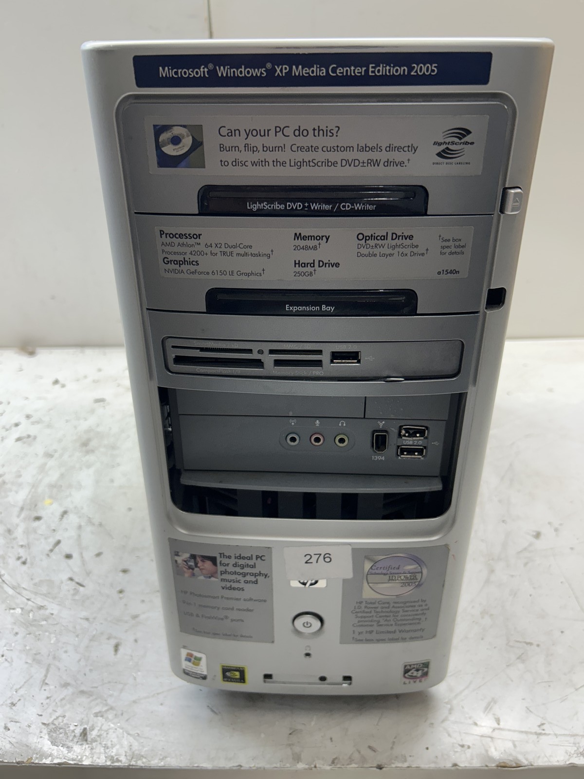 HP Pavilion a1540n AMD Athlon 64 X2 Dual Core 4200+ 2GB NO HDD
