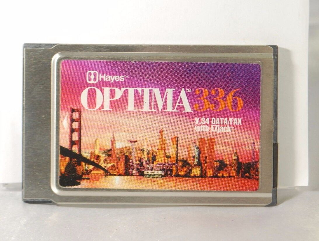 Hayes Optima 336 PC Card 33.6 kbps V.34 w/Fax Dial-up (PCMCIA) Model 5346US