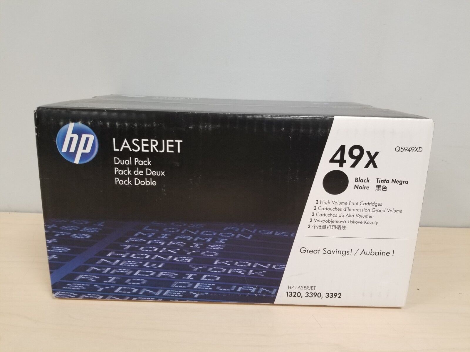 NEW  Dual Pack Genuine HP LaserJet 49x Black Toner Cartridges Q5949XD
