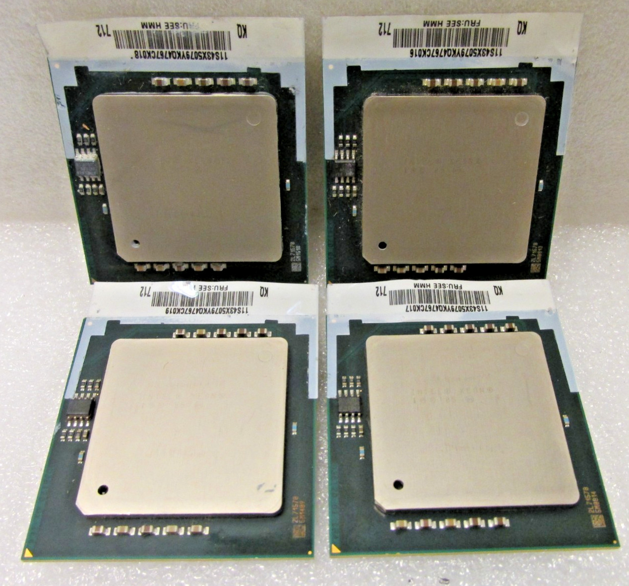 Lot of 4 Intel Xeon X7350 2933MP/8M/1066- SLA67 Processors