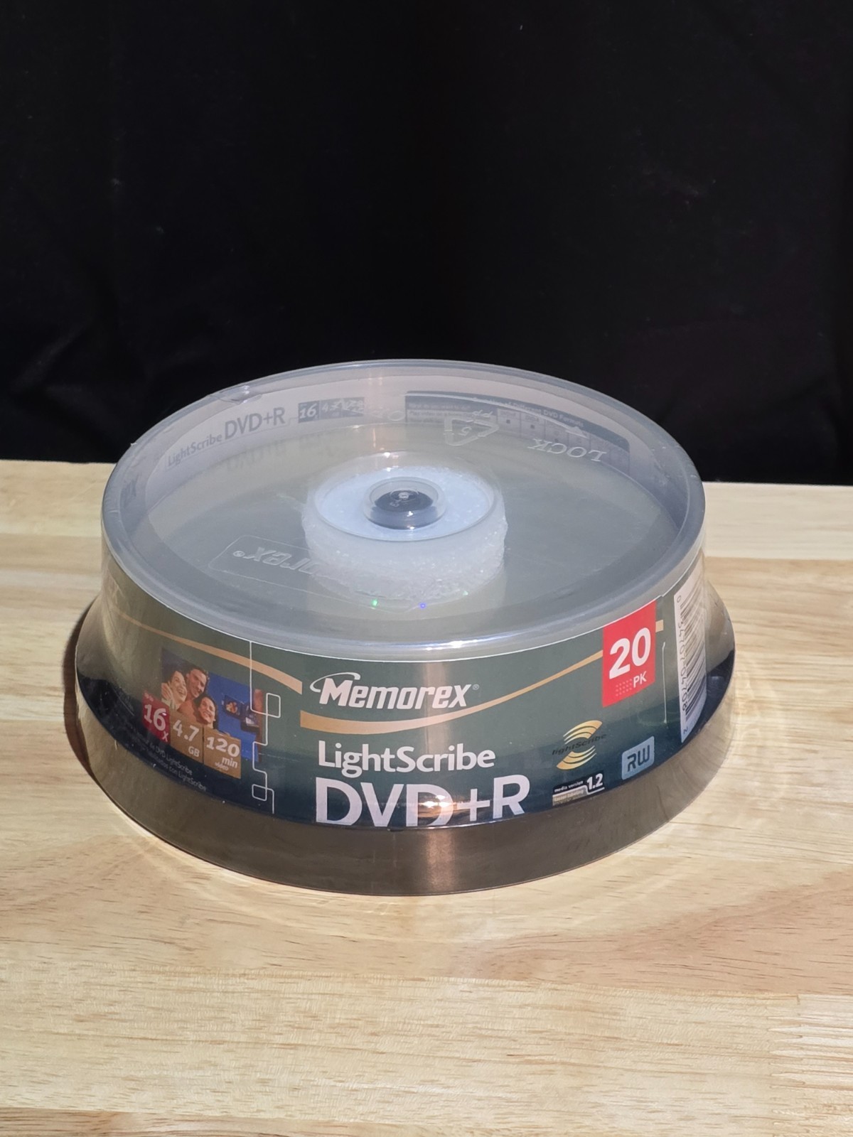 Memorex LightScribe DVD+R 20‑Pack – 4.7GB / 120min / 16X – Brand New Sealed Disc