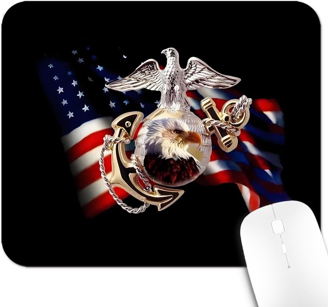 9.5"X 7.9" Office/Gaming Mouse Pad US Marine Corps Military Design, Cool America