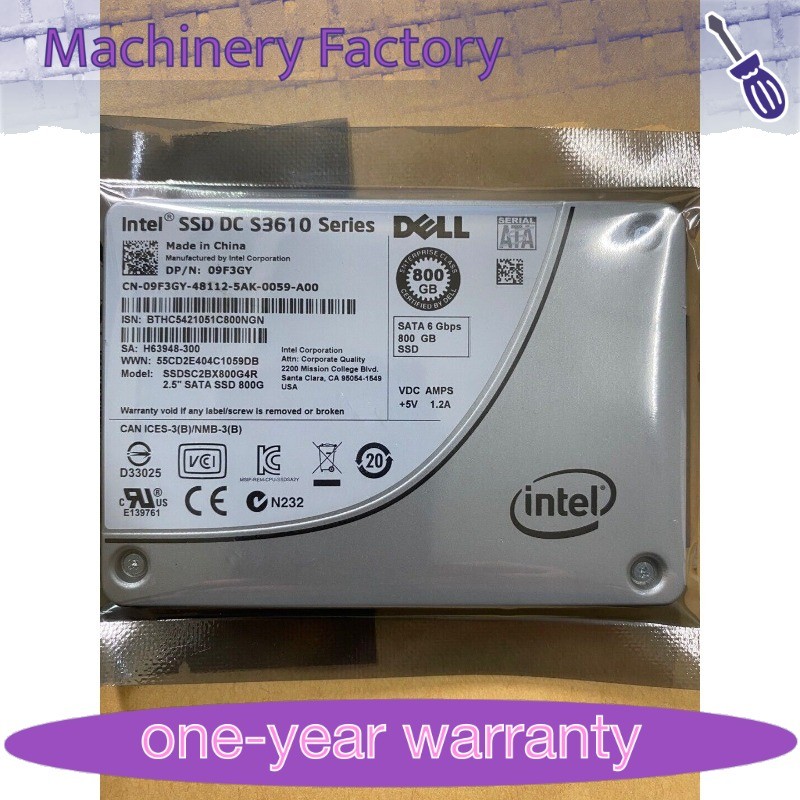09F3GY DELL /Intel DC S3610 Series SSDSC2BX800G4R 800GB 2.5 Inch SATA3 SSD 9F3GY