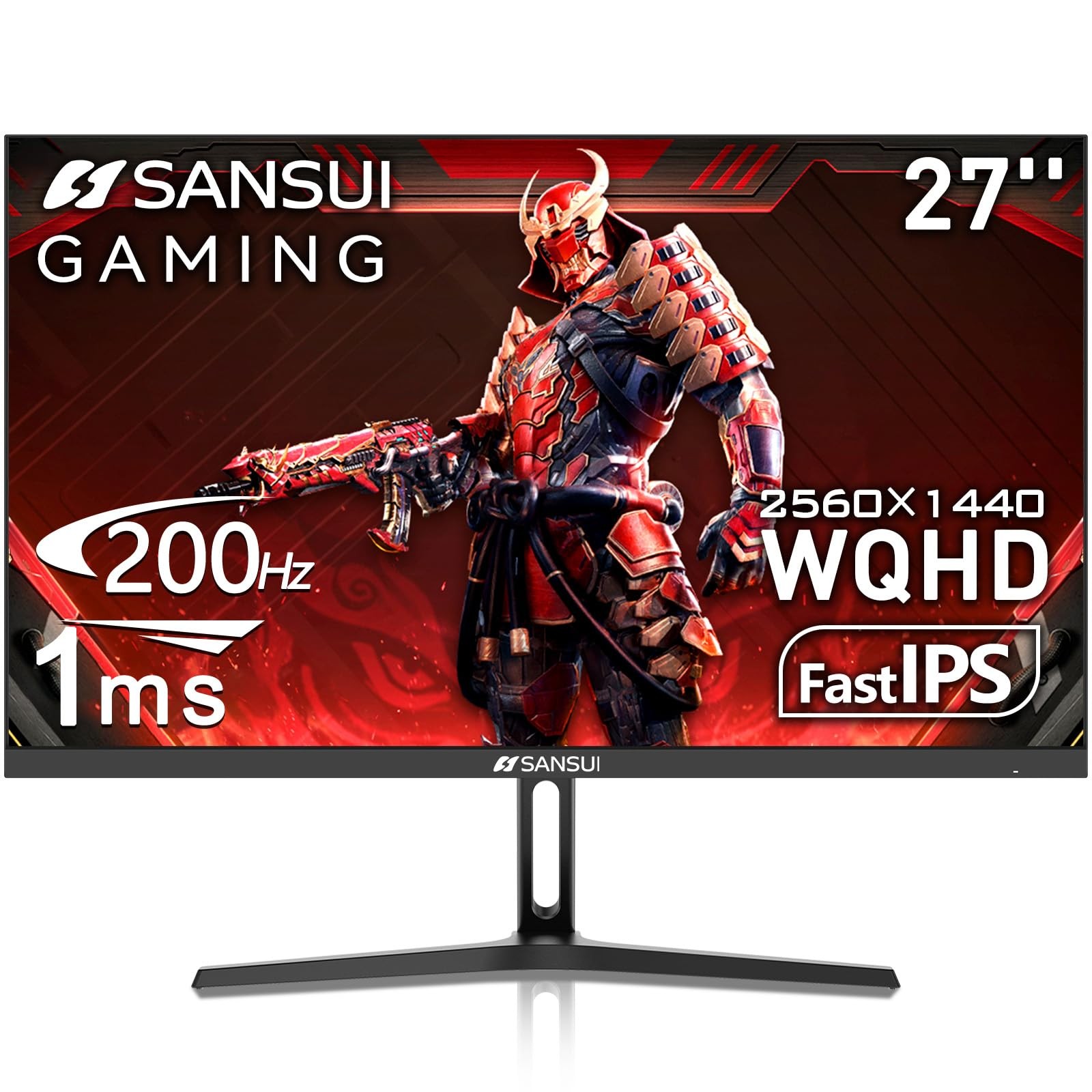 27 Inch WQHD 2560 x 1440 IPS Gaming Monitor, 200Hz 180Hz 1ms Computer Monitor...