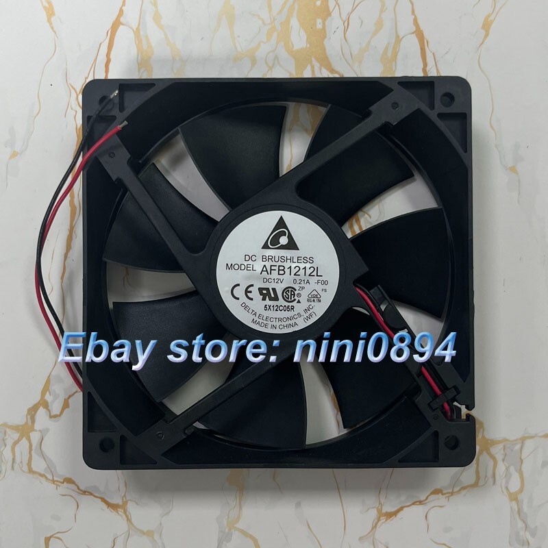 Delta AFB1212L 12025 DC12V 0.21A  120*120*25MM 2-wire Dual Ball Cooling Fan