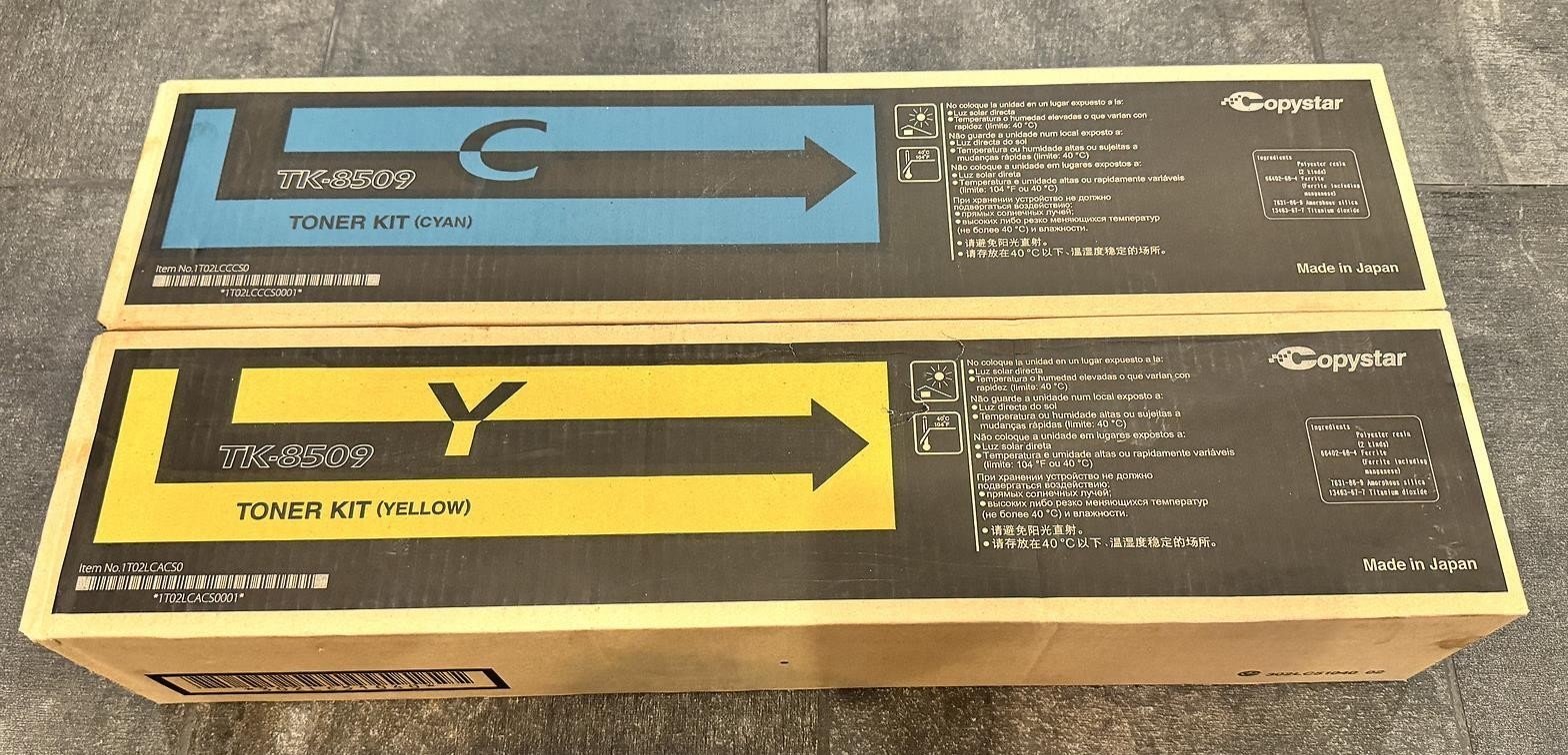 Cosmetic OEM Copystar TK-8509 CY Toner Kits CS4550ci CS4551ci CS5550ci CS5551ci