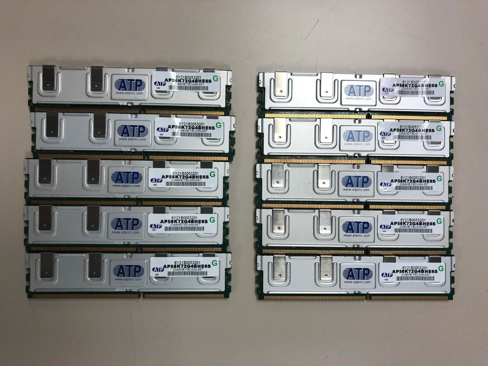 20GB 10 x 2GB ATP AP56K72G4BHE6S DDR2 ECC Server Memory