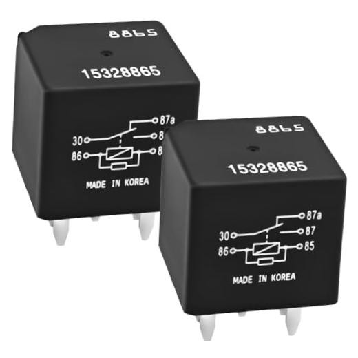 Relay 15328865 (Pack of 2) – 40A 12V 5-Pin SPDT Automotive Relay for Chevy,