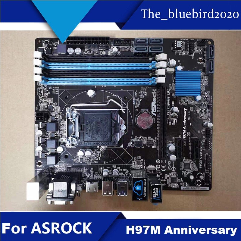 For ASRock H97M Anniversary H97 M-ATX DDR3 LGA1150 Motherboard Tested OK