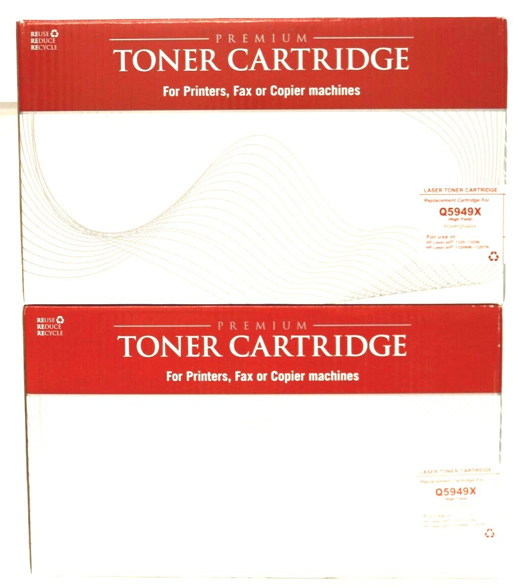 Two Pack -High Yield Toner For HP 49X Q5949X LaserJet 1320 1320N 1320TN NW 3390 