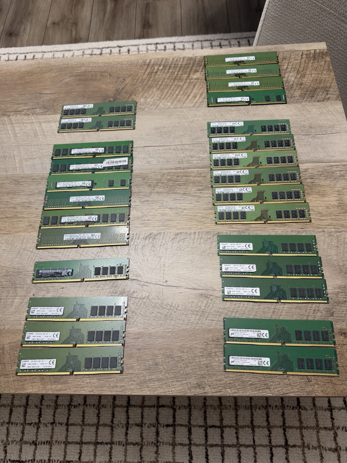(Lot Of 27) 8GB DDR4 RAM DIMM Desktop PC Memory 2400T & 2666V TESTED Working