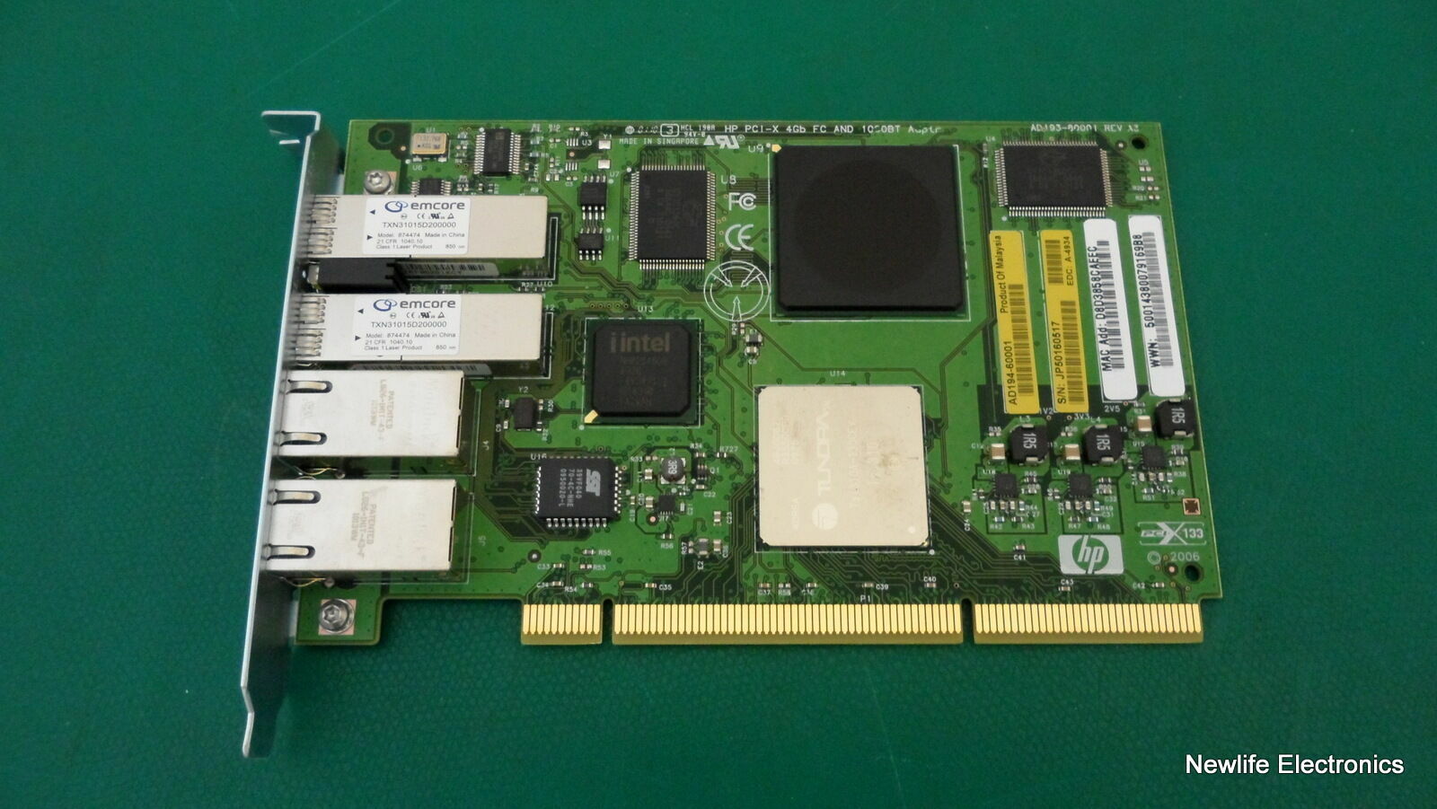 HP AD194-69001 PCI-X 2-port 4GB FC 2-port 1000Base-T Adapter AD194-60001 AD194A