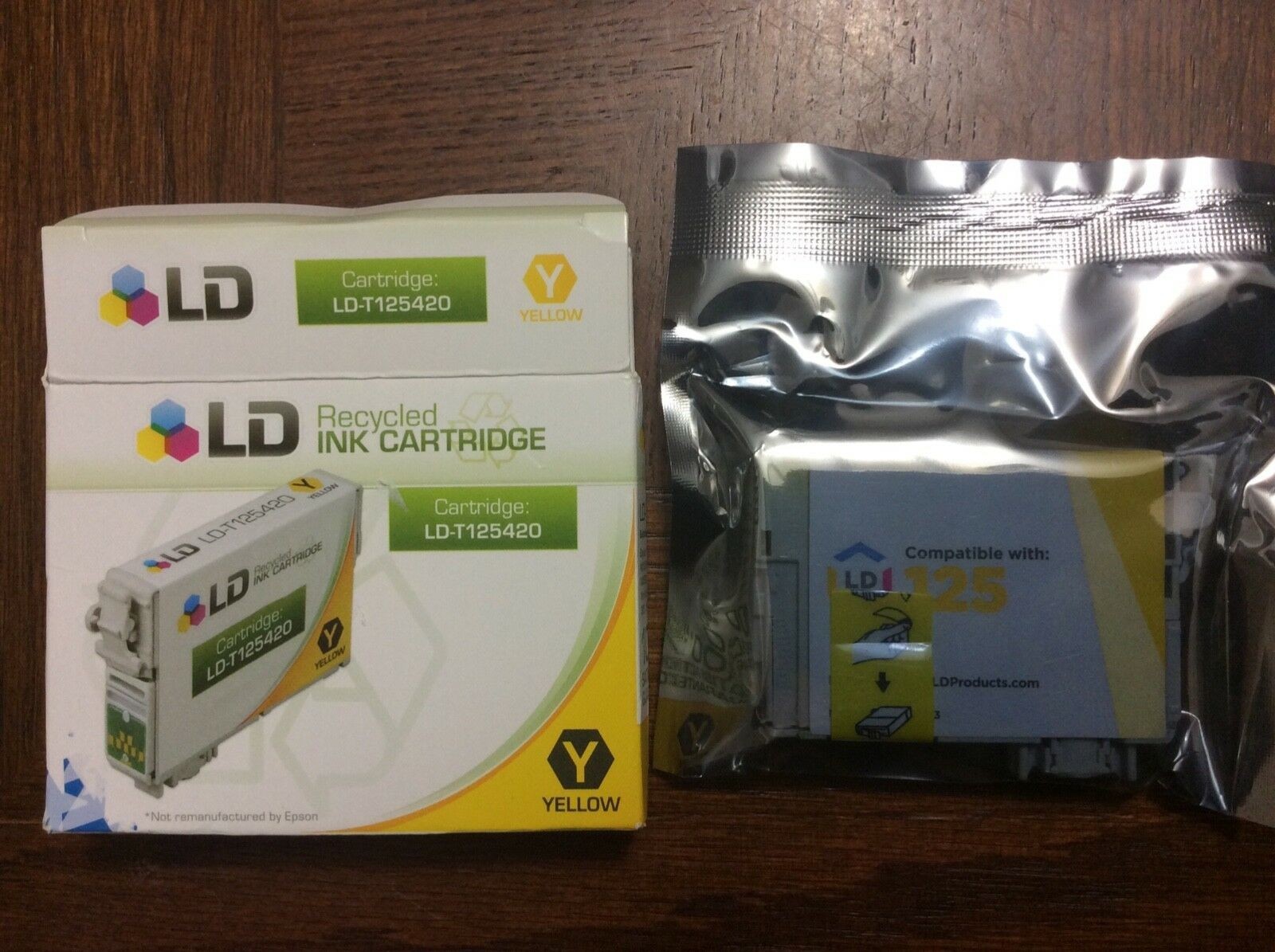 LD Recycled Ink Cartridge Epson 3 COLORS (M-2 Y-2 B-4), IN ALL 8 - NEW IN BOX