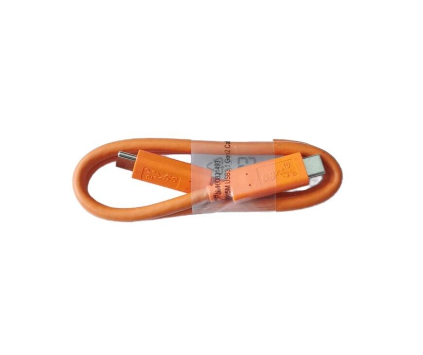 ORANGE Cable USB-C to USB-C 20in/50cm for LaCie Portable Hard Drive LRD0TU6