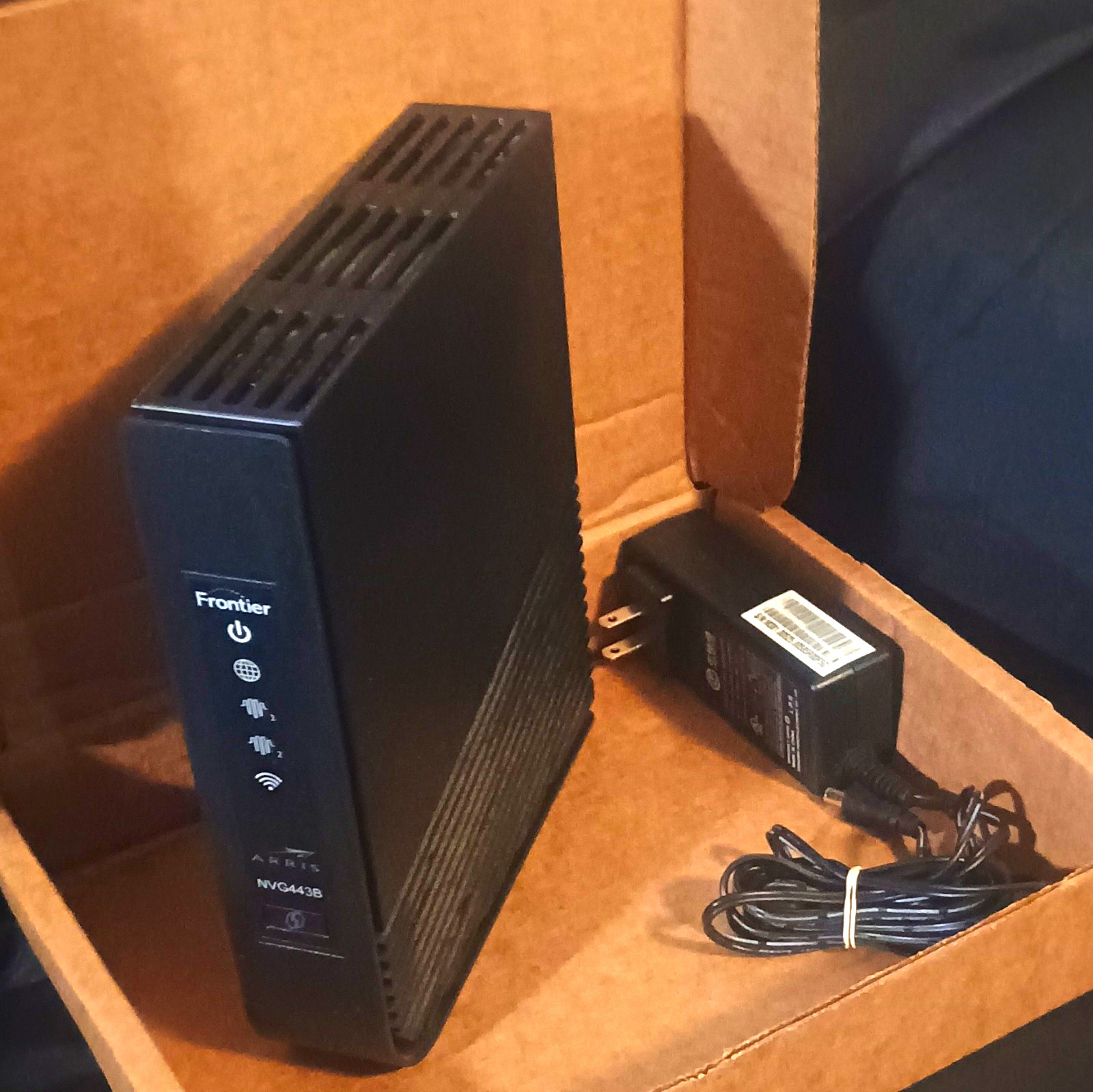 ARRIS NVG443B DSL Dual-Band Wi‑Fi Modem Router Combo, 4 LAN Ports, Black