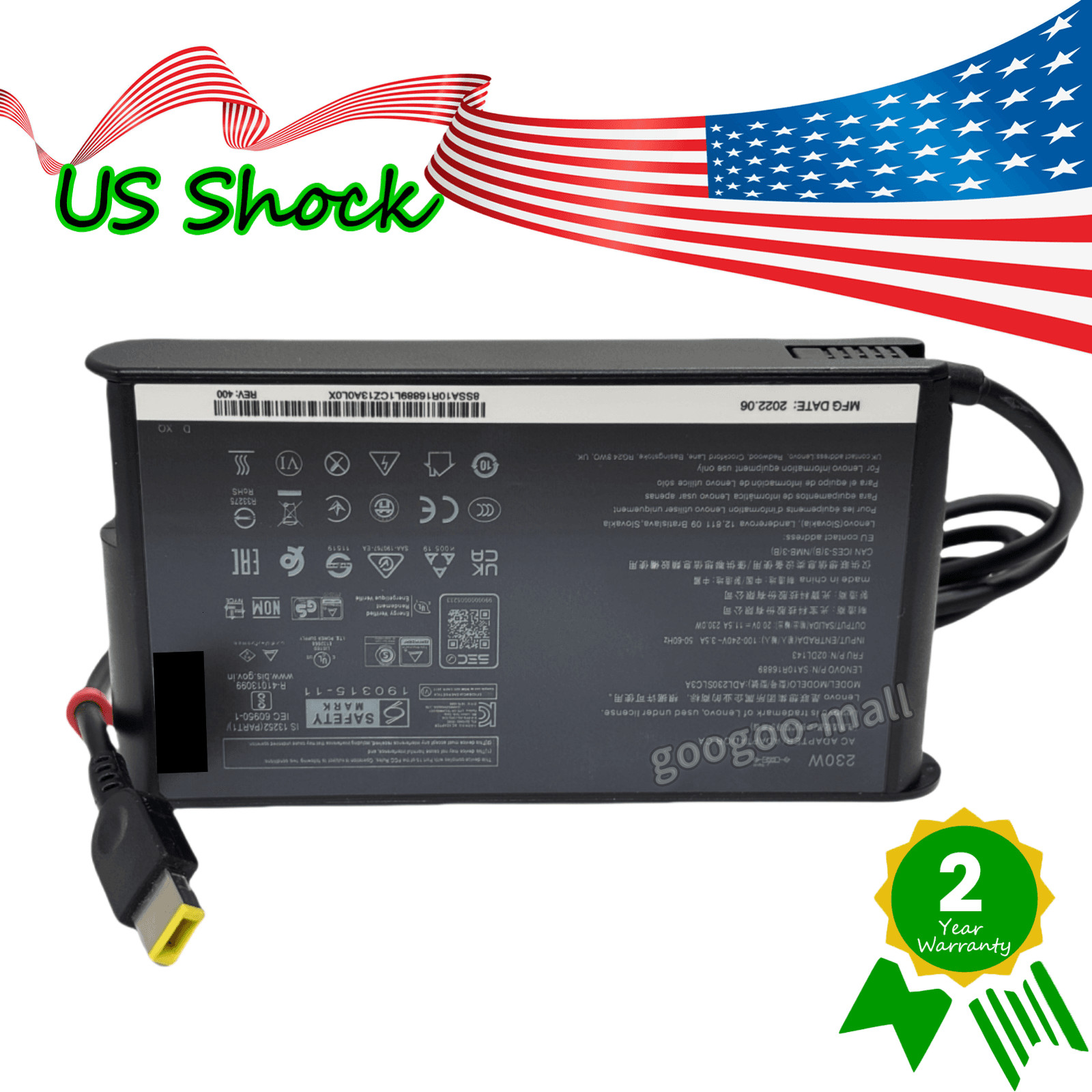 OEM 230W Adapter Charger for Lenovo Legion Slim 5i Gen8 (16″Intel) Gaming Laptop