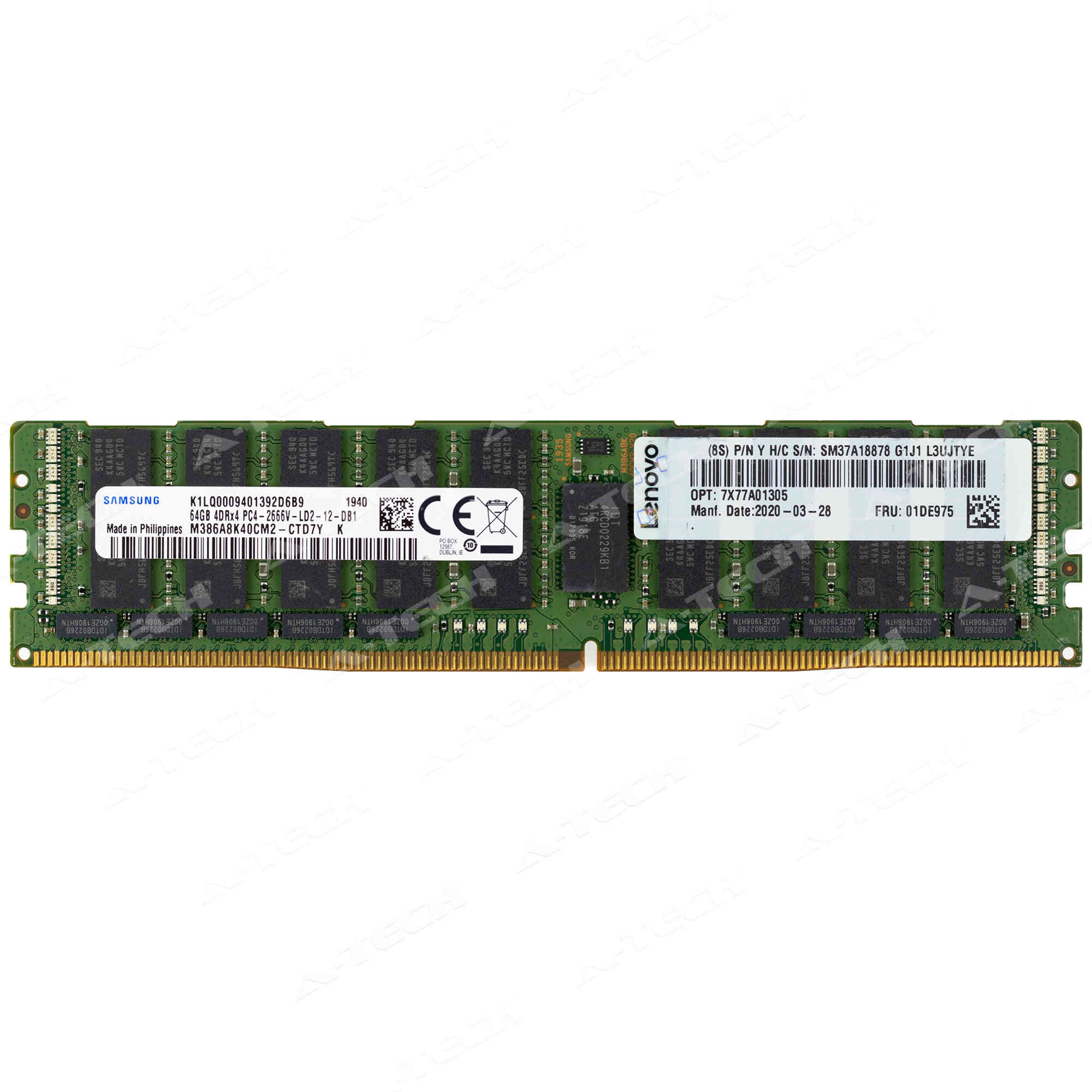 IBM-Lenovo 64GB DDR4-2666 PC4-21300 LRDIMM 7X77A01305 01DE975 Server Memory RAM