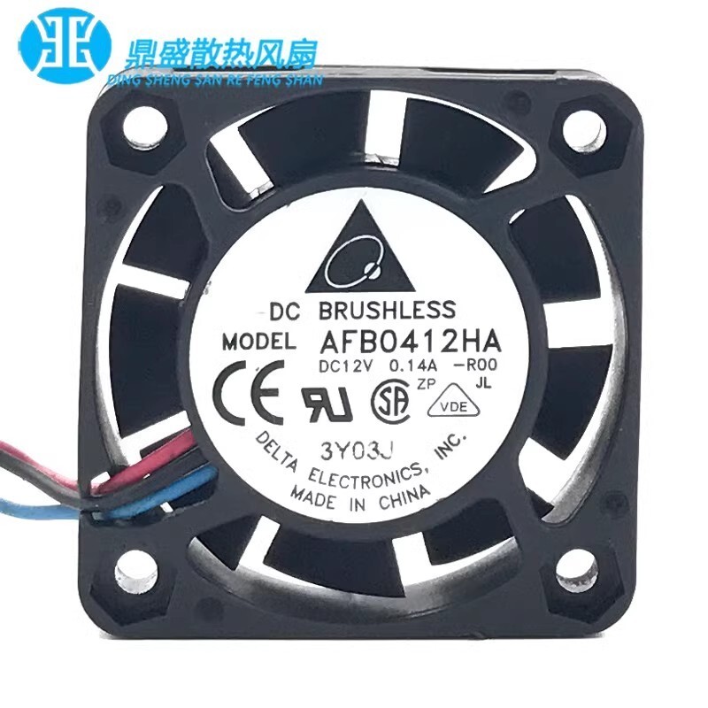 Delta AFB0412HA 4010 DC12V 0.14A 4CM 3-Wire Cooling Fan