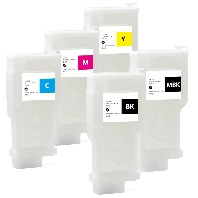  PFI 320 Ink Cartridge With Chip For Canon TM-200 205 300 305 Printers 5pcs/set