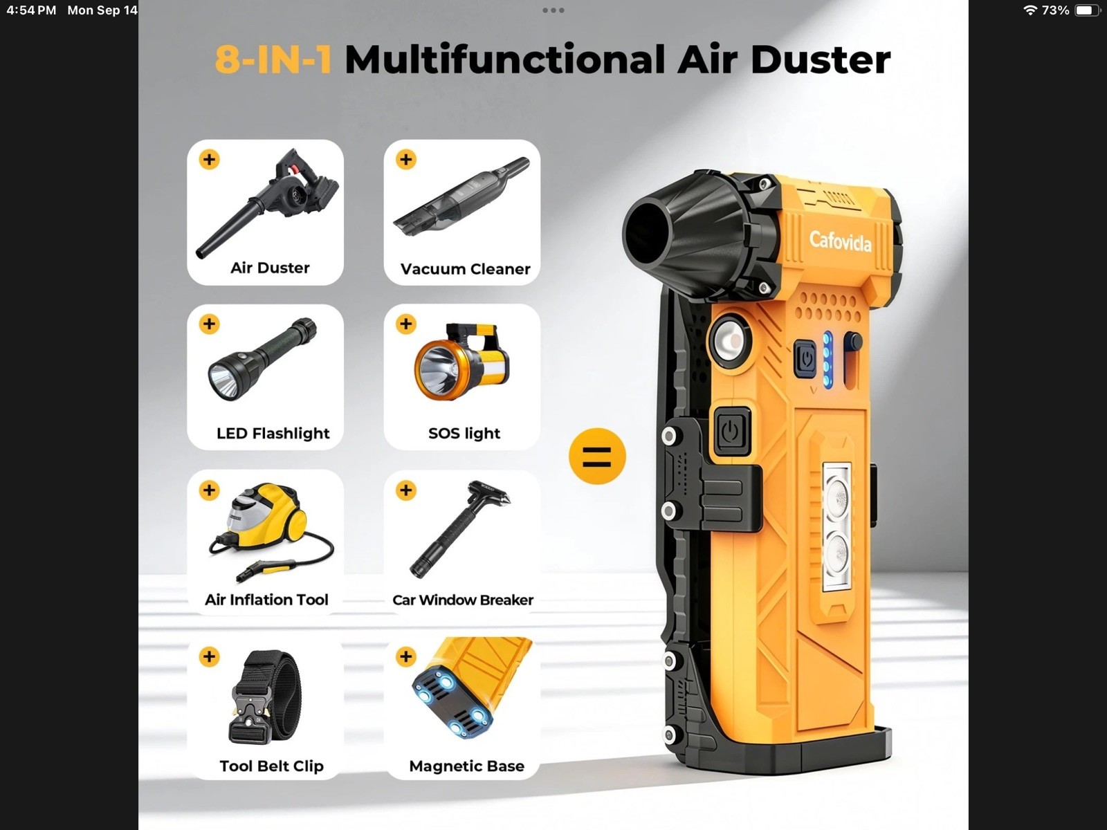 Electric Air Duster, Compressed Air Duster, 200g Thrust