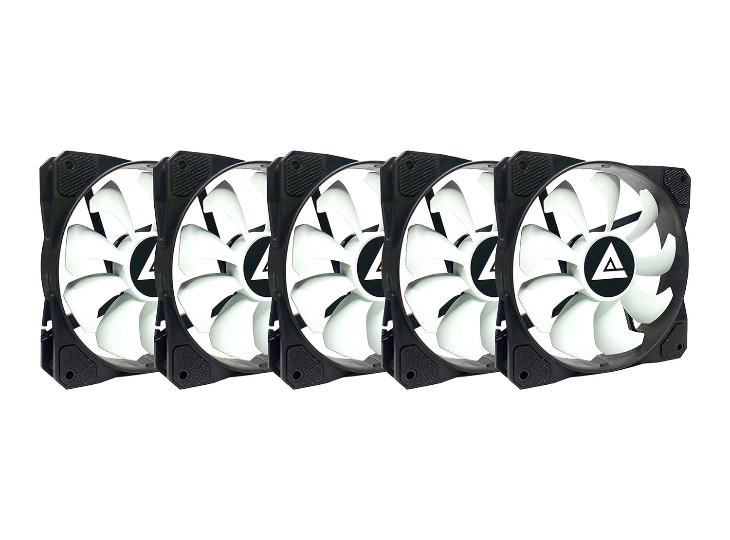 Apevia 120Mm Silent Case Fans 5 Pack Black White 4Pin 3Pin Low Noise 57.67 Cfm